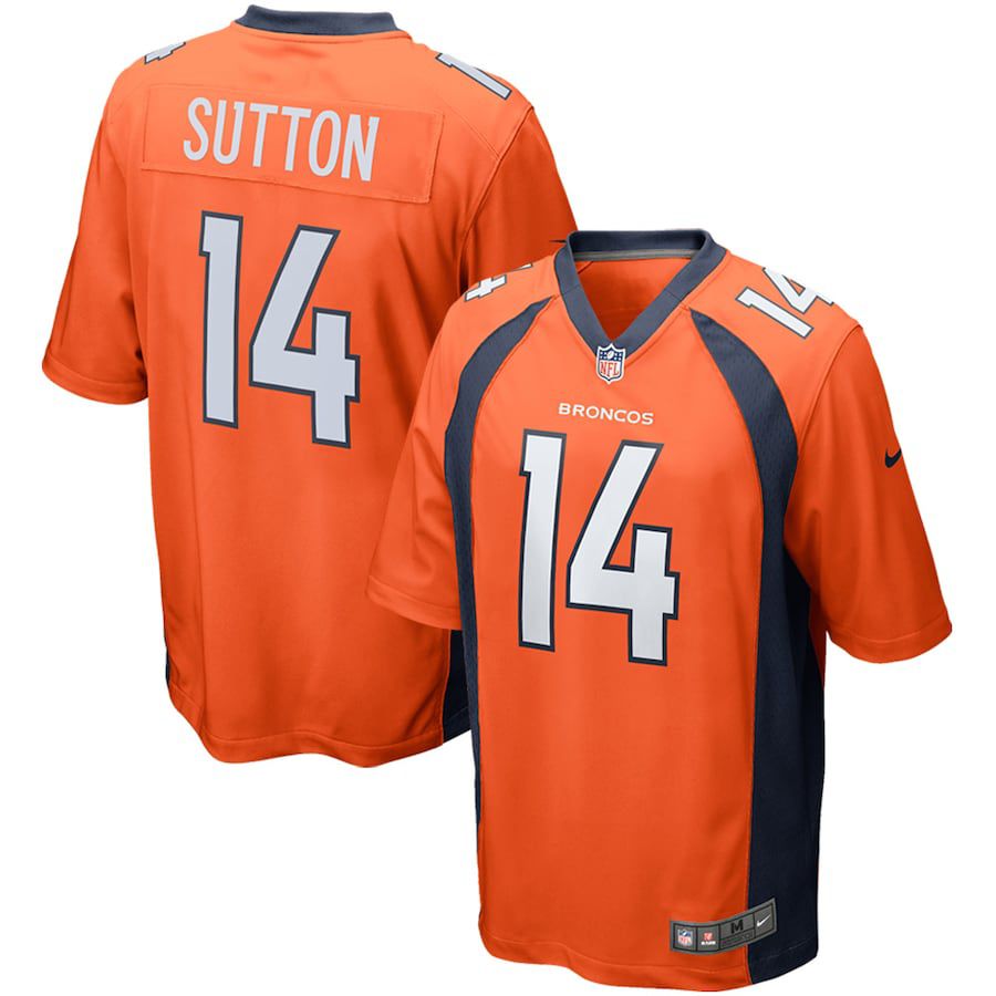 Men Denver Broncos #14 Courtland Sutton Nike Orange Game Player NFL Jersey->denver broncos->NFL Jersey
